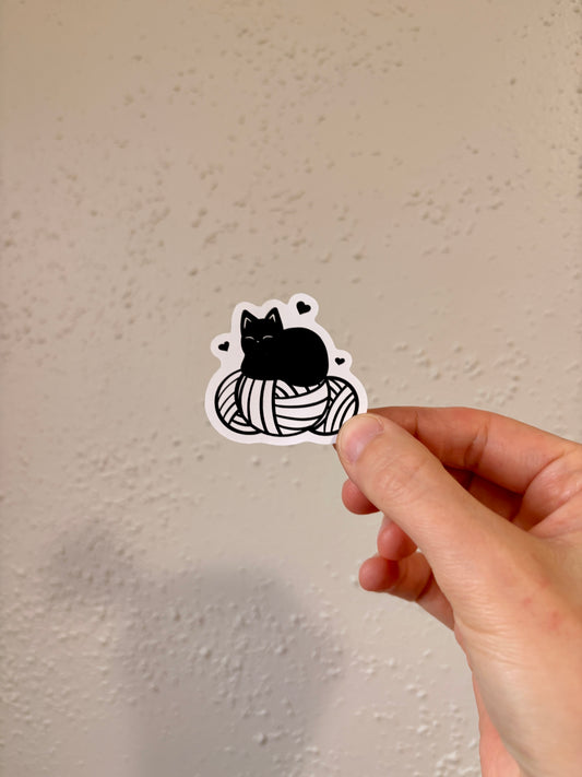 Cute Black Cat Sticker