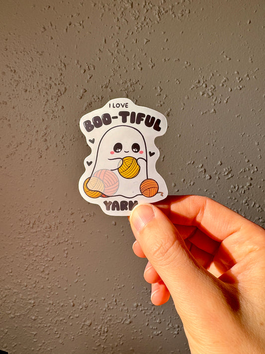 I Love BOO-tiful Yarn Sticker