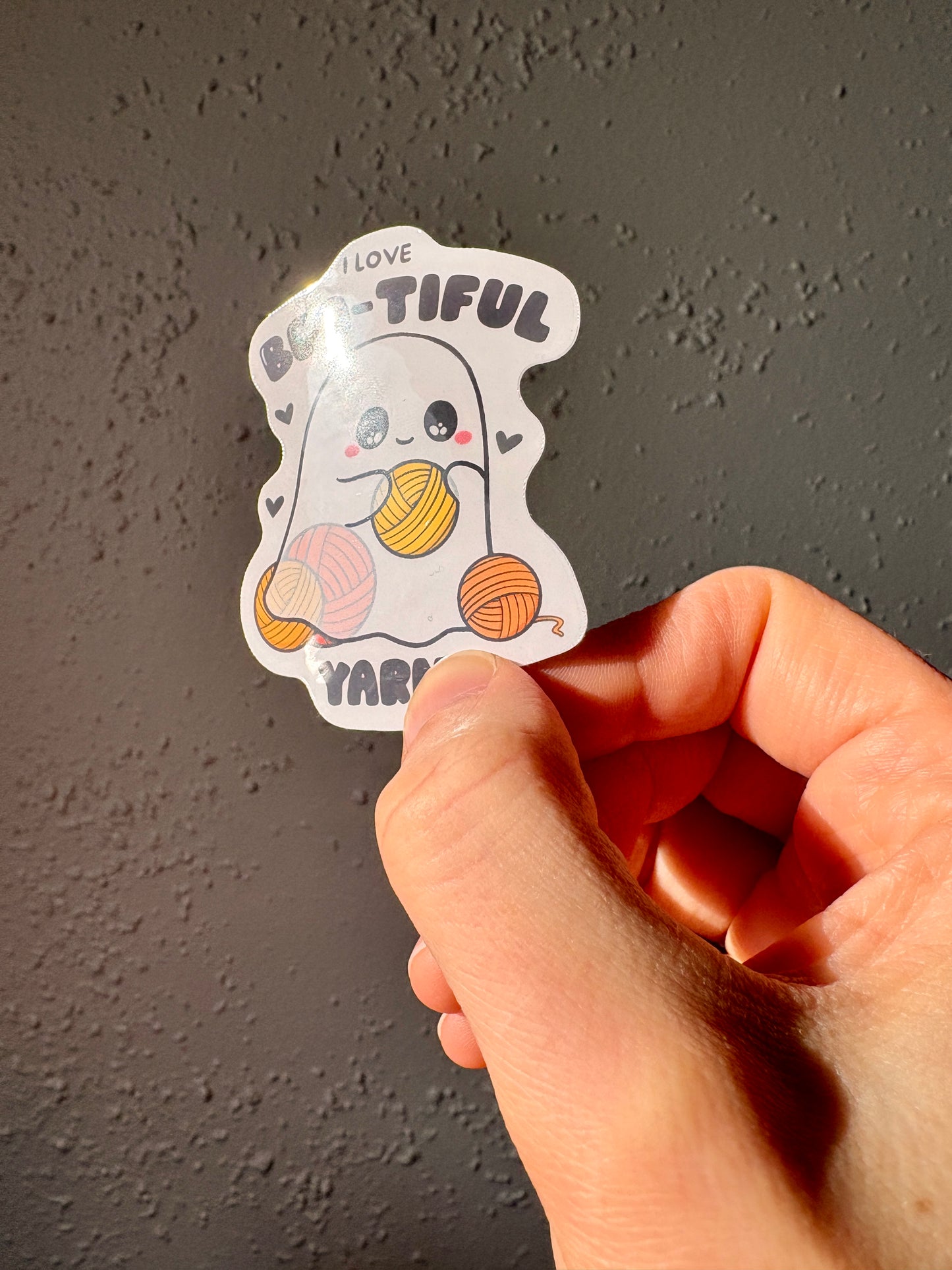 I Love BOO-tiful Yarn Sticker