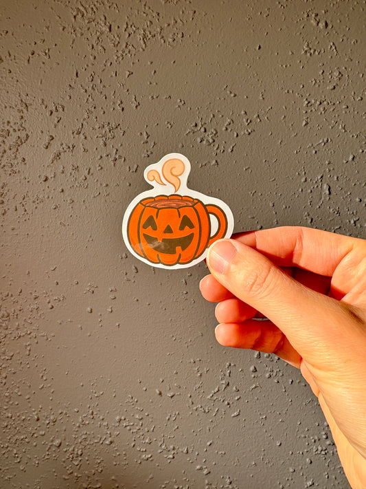 Cozy Pumpkin Mug Sticker