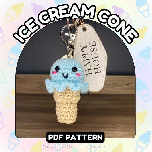 Mini Ice Cream Cone Crochet Pattern
