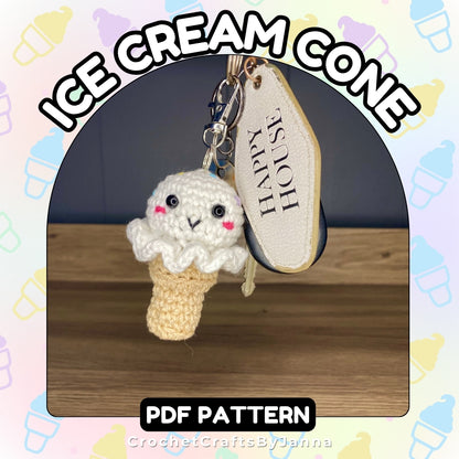 Mini Ice Cream Cone Crochet Pattern
