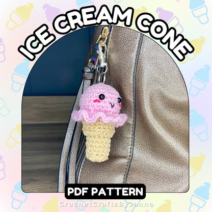 Mini Ice Cream Cone Crochet Pattern