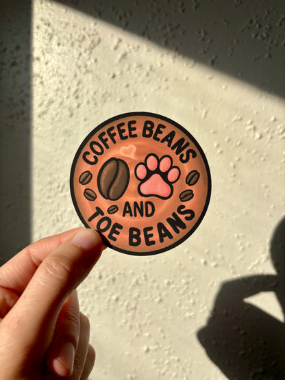 Coffee Beans and Toe Beans Sticker