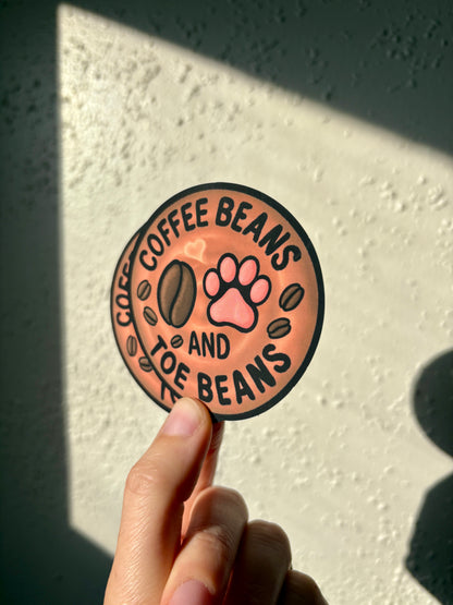 Coffee Beans and Toe Beans Sticker